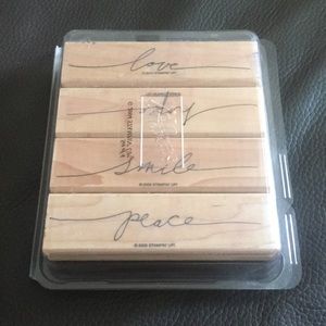 Cusive words stamp set